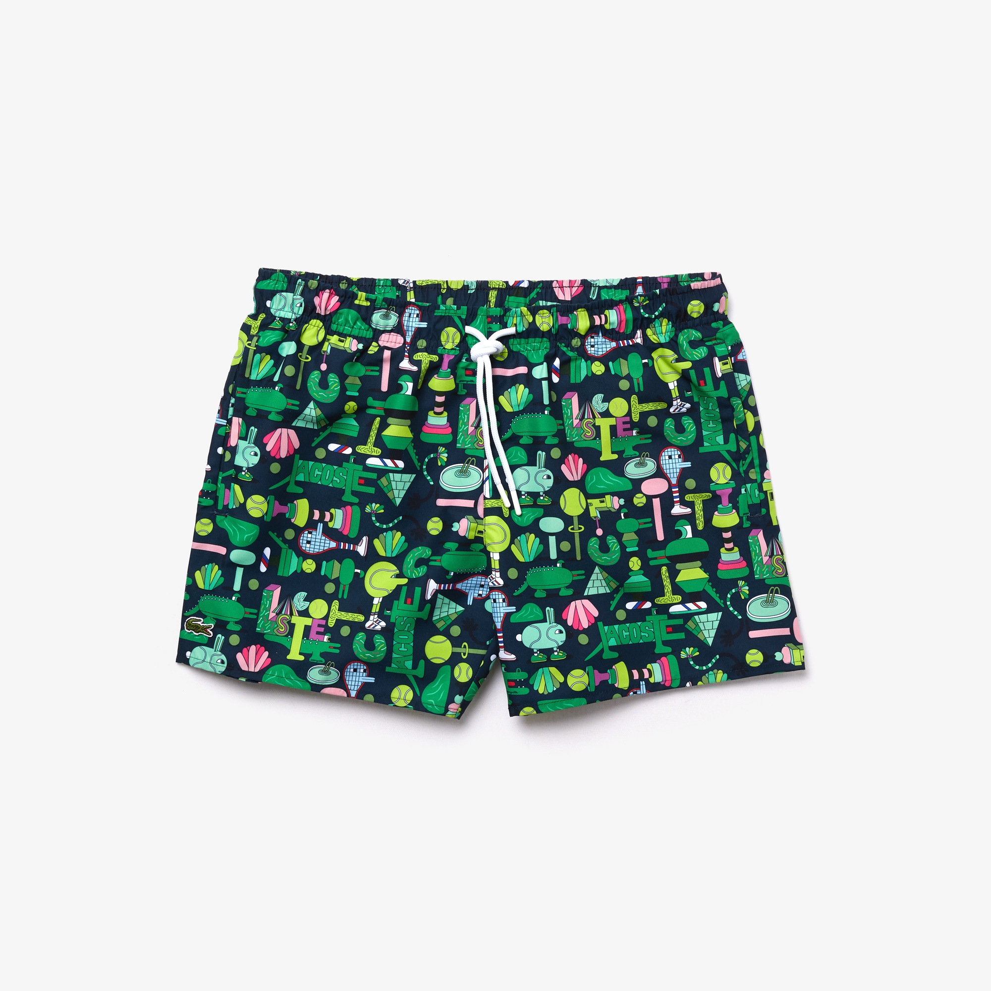 Unisex Lacoste x Jeremyville Light Print Swim Shorts Men's Shorts