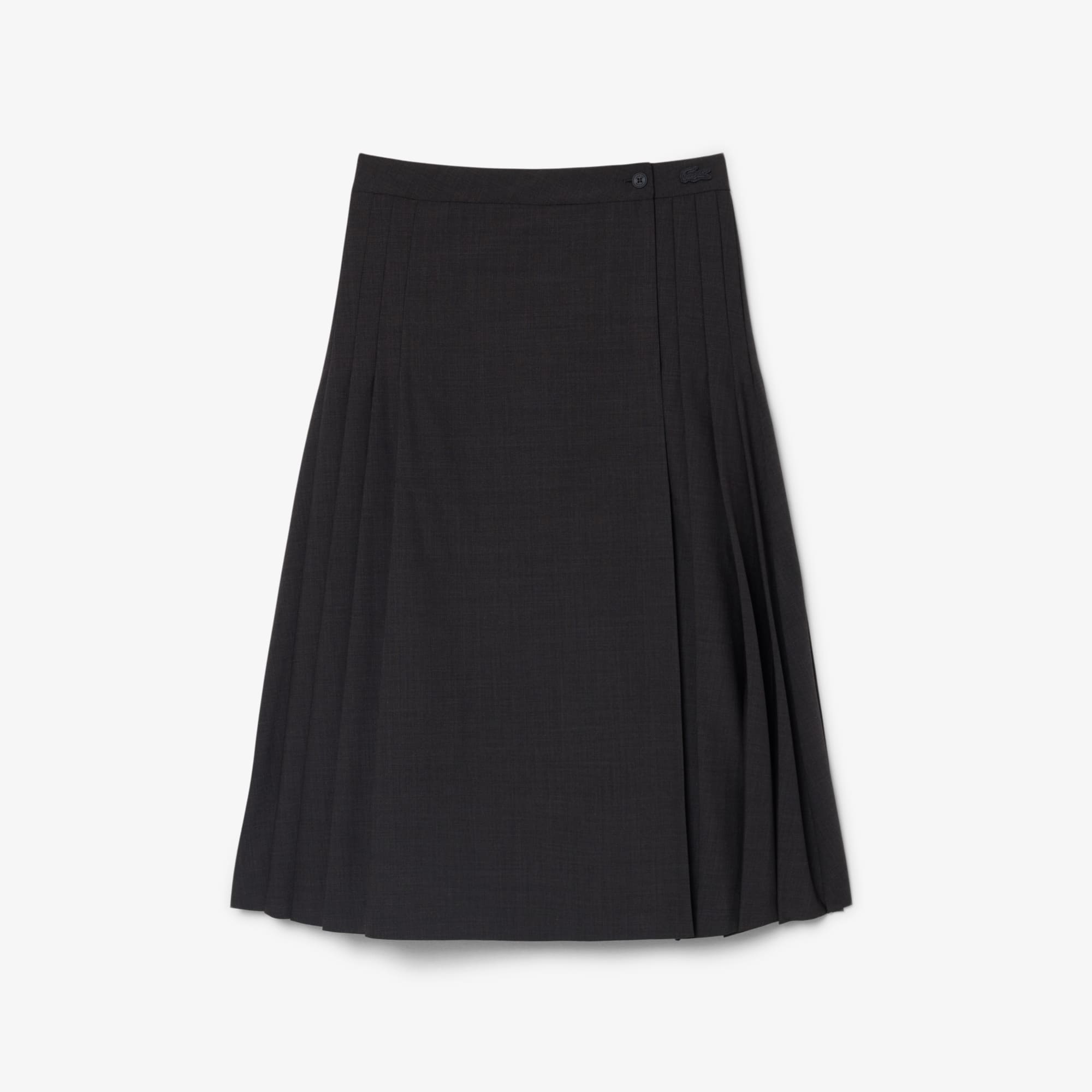 Women's Pleated Wool Midi Wrap Skirt - Shorts & Skirts - New In