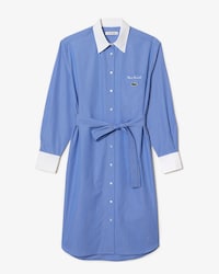 Vestido de popelina de rayas Relax Fit