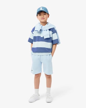 Kids' Striped Petit Piqué Polo