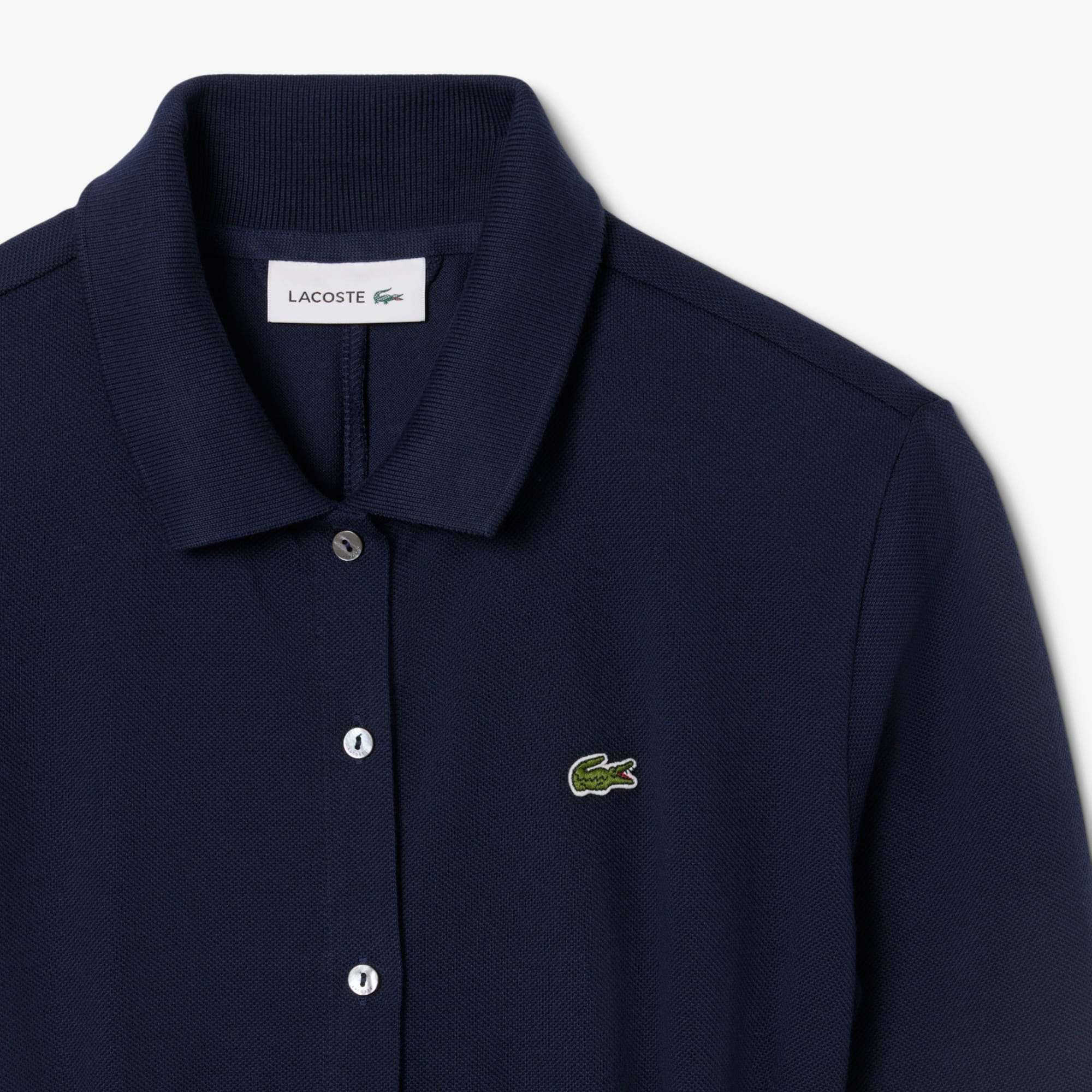 Polo Collar Belted Petit Piqué Dress