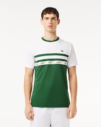 T-shirt Tennis homme en piqué Ultra-Dry à rayures avec logo