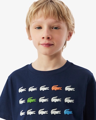 T-shirt coton imprim&eacute; crocodile