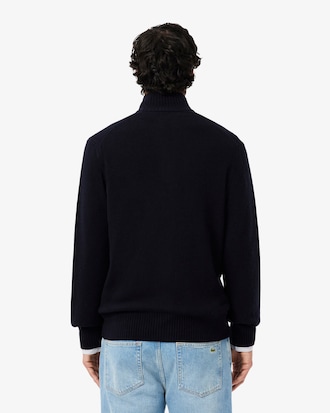 Pull zipp&eacute; laine card&eacute;e
