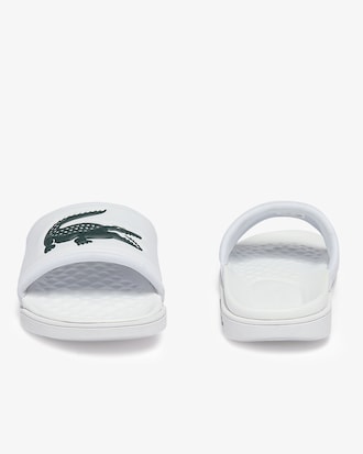 Women's Croco Dualiste Logo Strap Slides