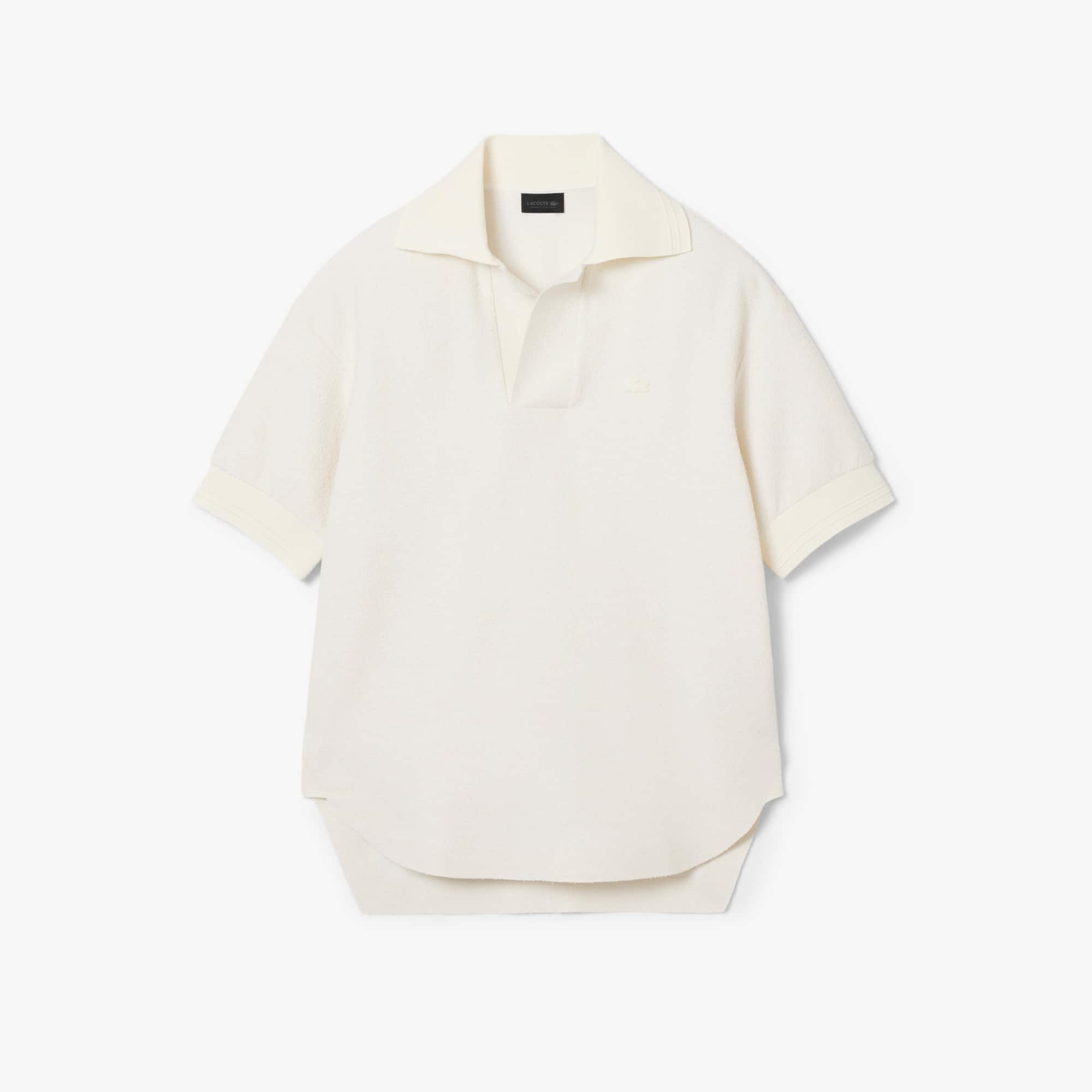 Runway Loose Fit Bouclé Knit Polo Shirt