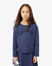 Playera de algod&oacute;n de manga larga con marca para ni&ntilde;o