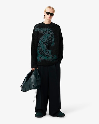 Runway Jacquard Crocodile Sweater