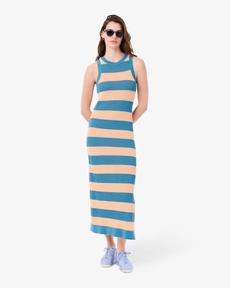 Vestido De Algod&oacute;n A Rayas