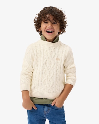 Cotton and Wool Crew Neck Sweater