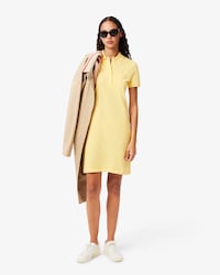Women's Slim Fit Stretch Mini Piqu&eacute; Polo Dress