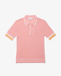 Women&rsquo;s Lacoste Slim Fit Striped Sleeve Knit Polo Shirt