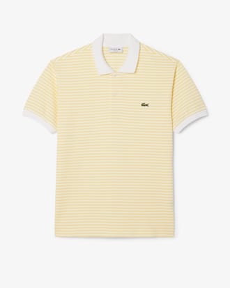 Men's Classic Fit L.12.12 Striped Petit Piqué Polo
