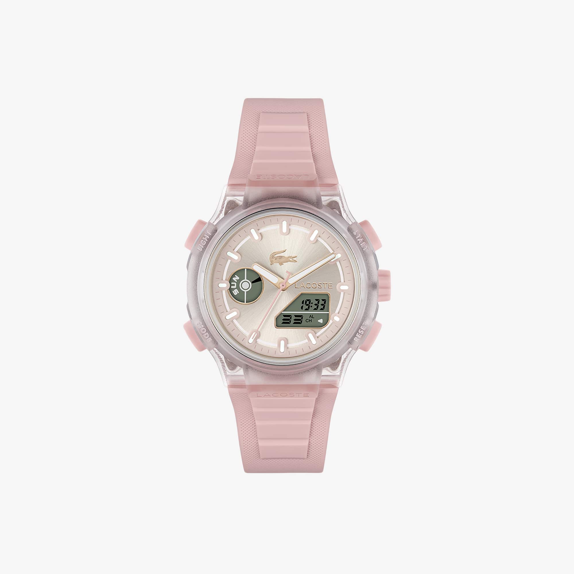 Lacoste Lc33 Analog And Digital Silicone Watch - One Size