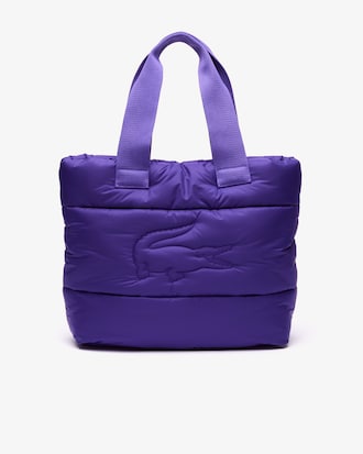 Puffy Croc Quilted Tote