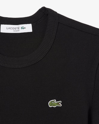 Playera Para mujer de corte slim de algodón acanalado