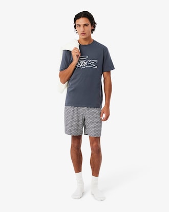 Conjunto De Pijama De Algod&oacute;n Con Estampado De Cocodrilo