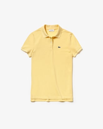 Polo femme regular fit en petit piqu&eacute; de coton souple