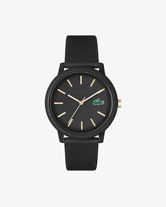 Montre homme Lacoste.12.12 3 aiguilles en silicone noir