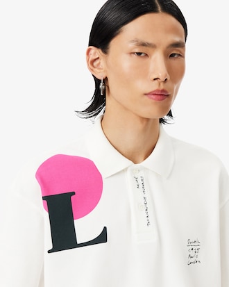 Runway Loose Fit Graphic Piqu&eacute; Polo Shirt