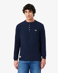 Waffle Knit Henley T-Shirt