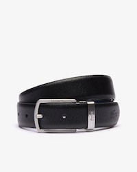 Set De Regalo Para Hombre Con Cintur&oacute;n Y Hebilla De Piel Lisa