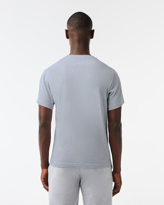 Playera deportiva con estampado de algodón para hombre