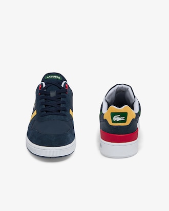 Men's T-Clip Leather and Suede Sneakers