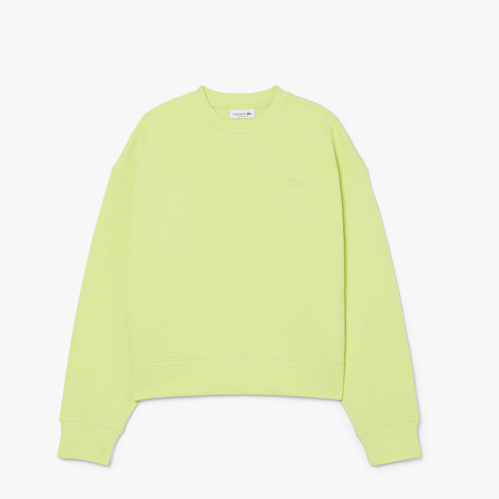 Lacoste Oversized Double Face Jersey Sweatshirt - 38 In Green