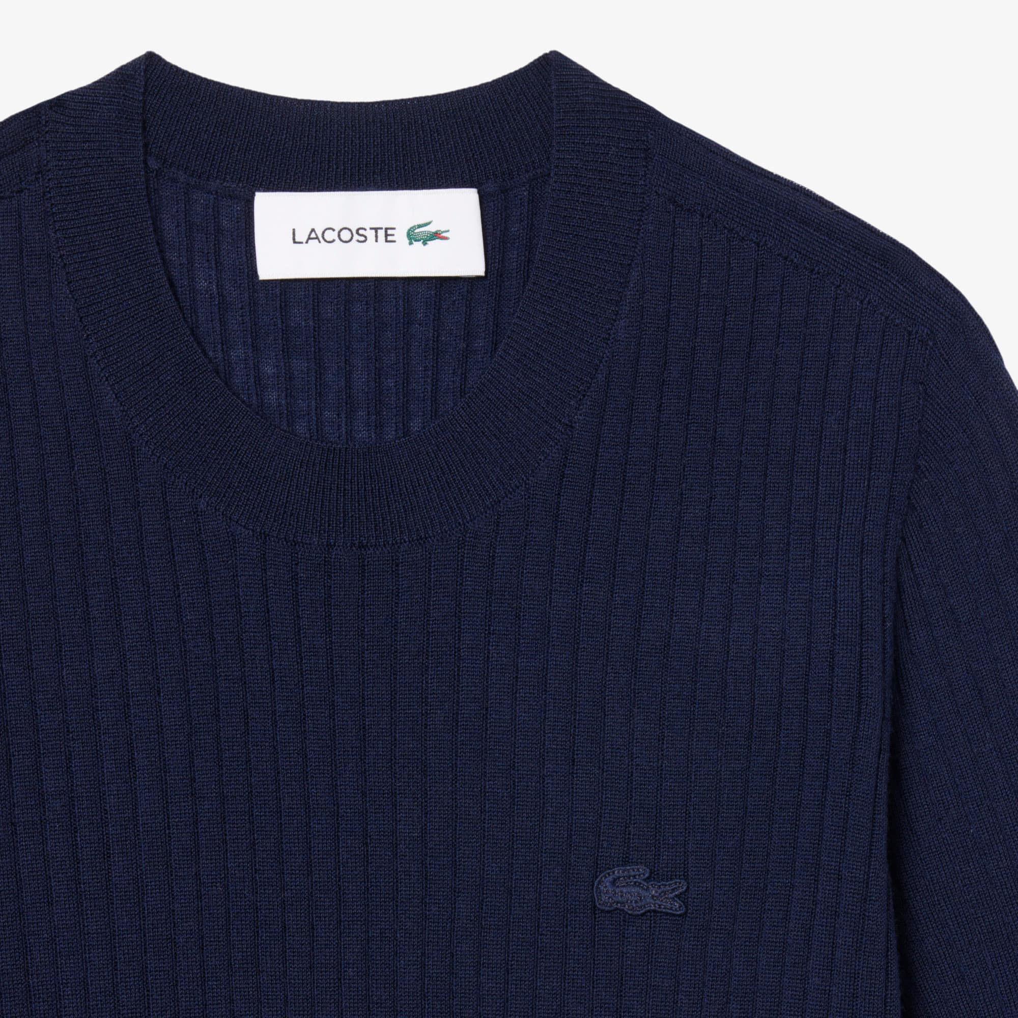 Women's Short Sleeve Merino Wool Rib Knit Sweater - Sweaters