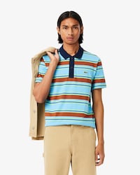 Polo Regular Fit De Algod&oacute;n A Rayas