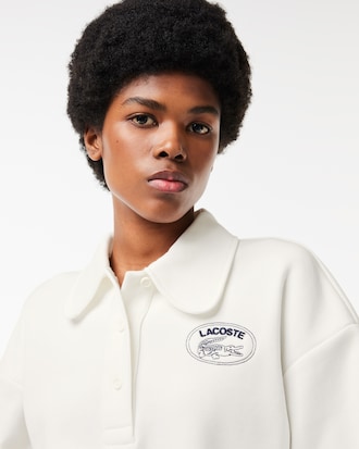 Women's Relaxed Fit Embroidered Polo Sweatshirt 