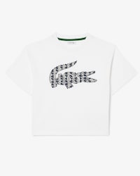 Girls' Monogram Print Cotton T-Shirt
