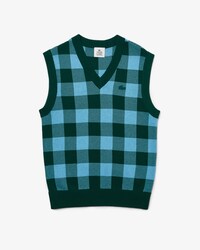 Unisex Lacoste L!VE Check Cotton Sweater Vest