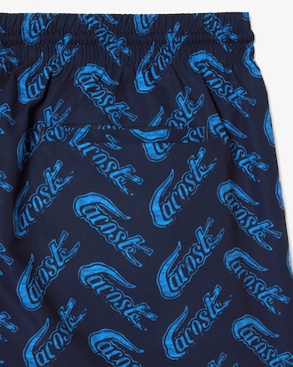 Traje de baño con estampado de poliéster reciclado de Lacoste para hombre
