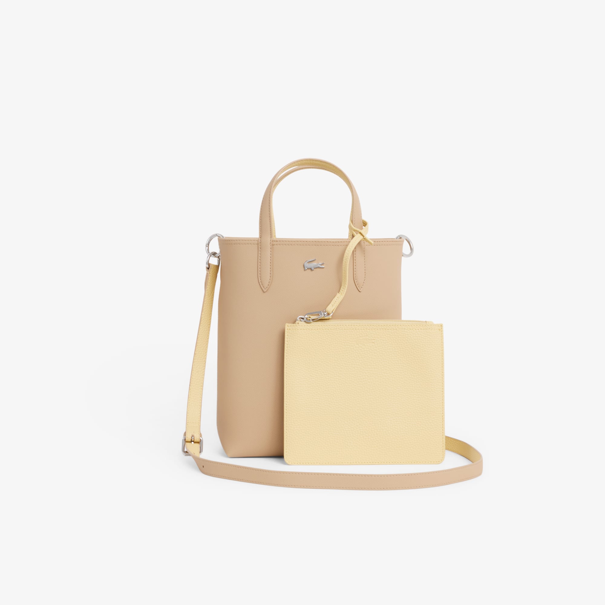Lacoste Anna Vertical Reversible Tote - One Size In Sand