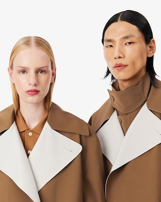 Runway Wool Blend Trench Coat