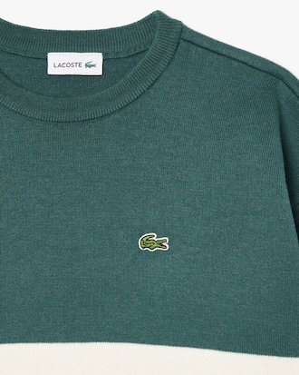 Pull &agrave; rayures contrast&eacute;es en coton