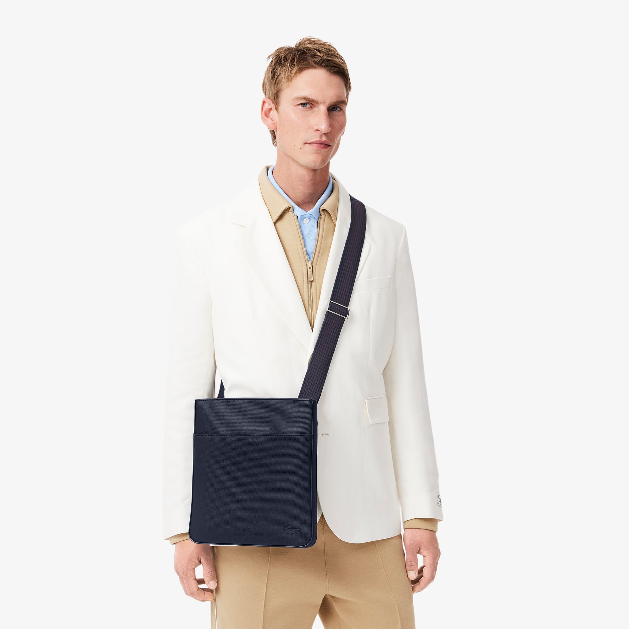 Men's Classic Flat Satchel - Bags - New In 2026 | Lacoste