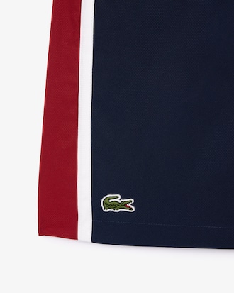 Shorts de tenis ligeros con rayas color block para hombre