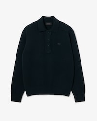 Runway Felted Wool Polo Collar Sweater