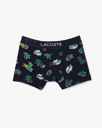 Boxer court gar&ccedil;on Lacoste Holiday en coton biologique