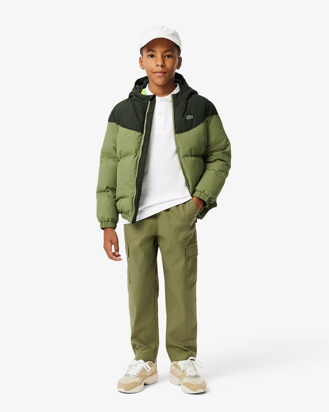 Kids' Stripe Collar Petit Piqué Polo