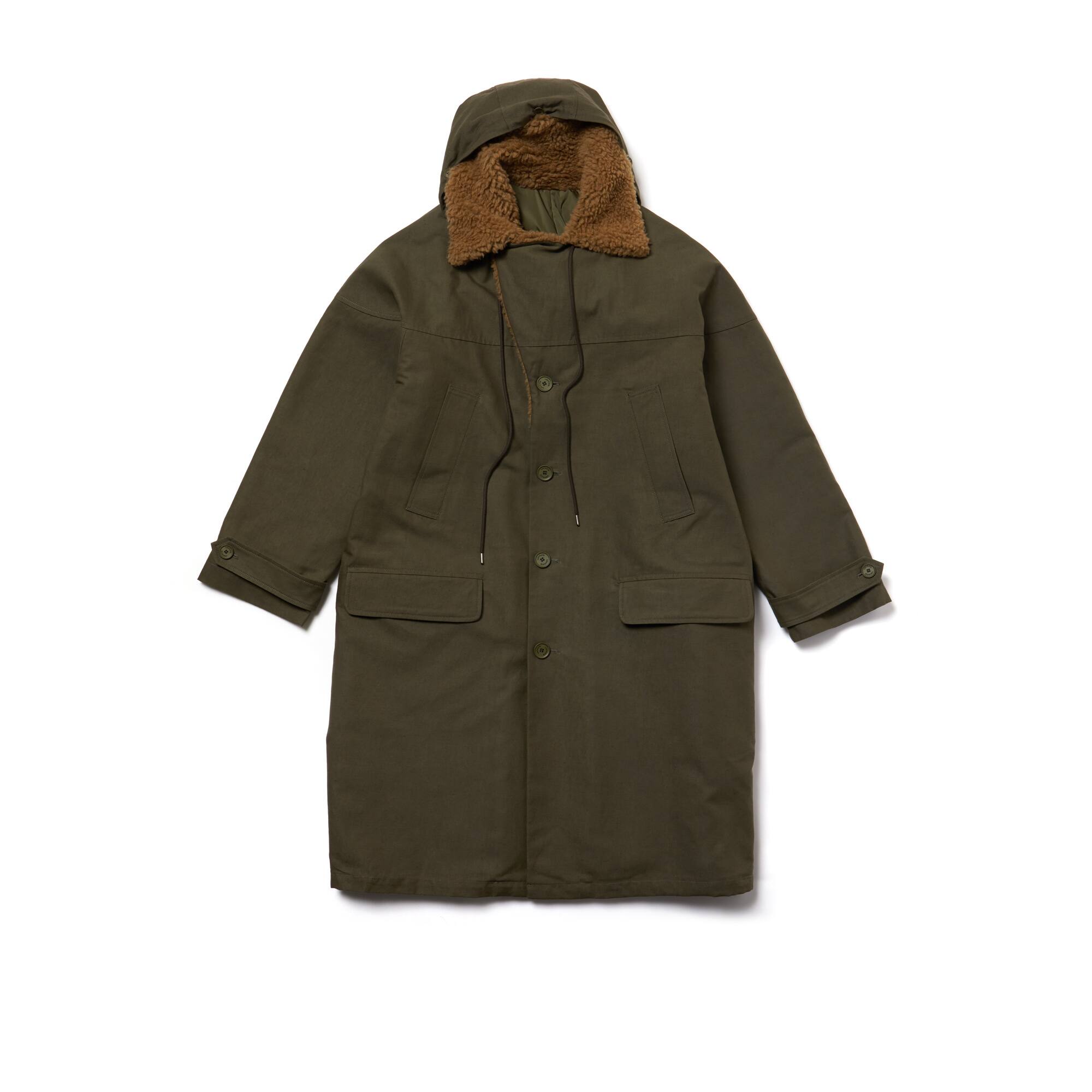 Men's Fashion Show Reversible Gabardine And Technical Canvas Coat