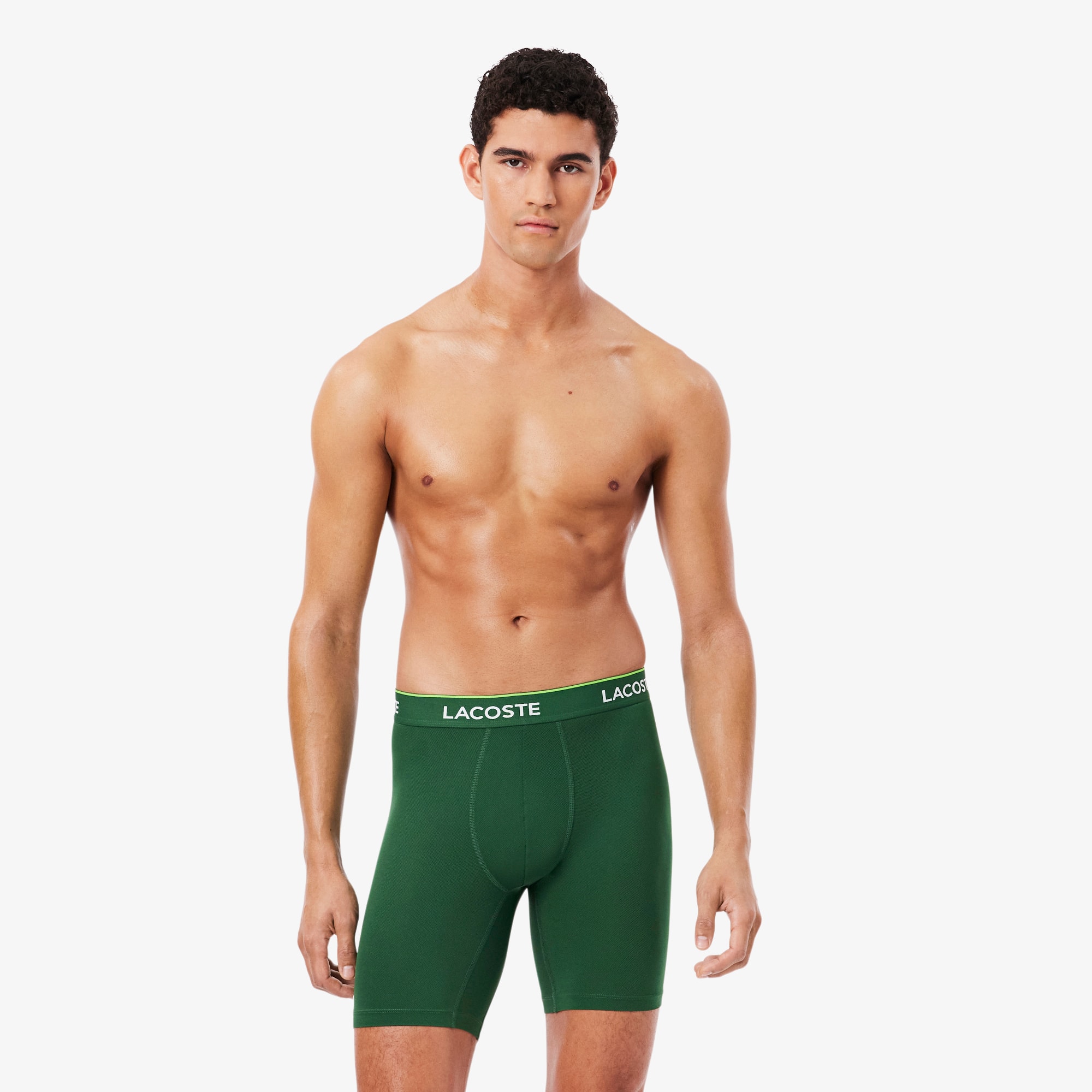 Lacoste Paquete de 3 Bóxers para Hombre Verde