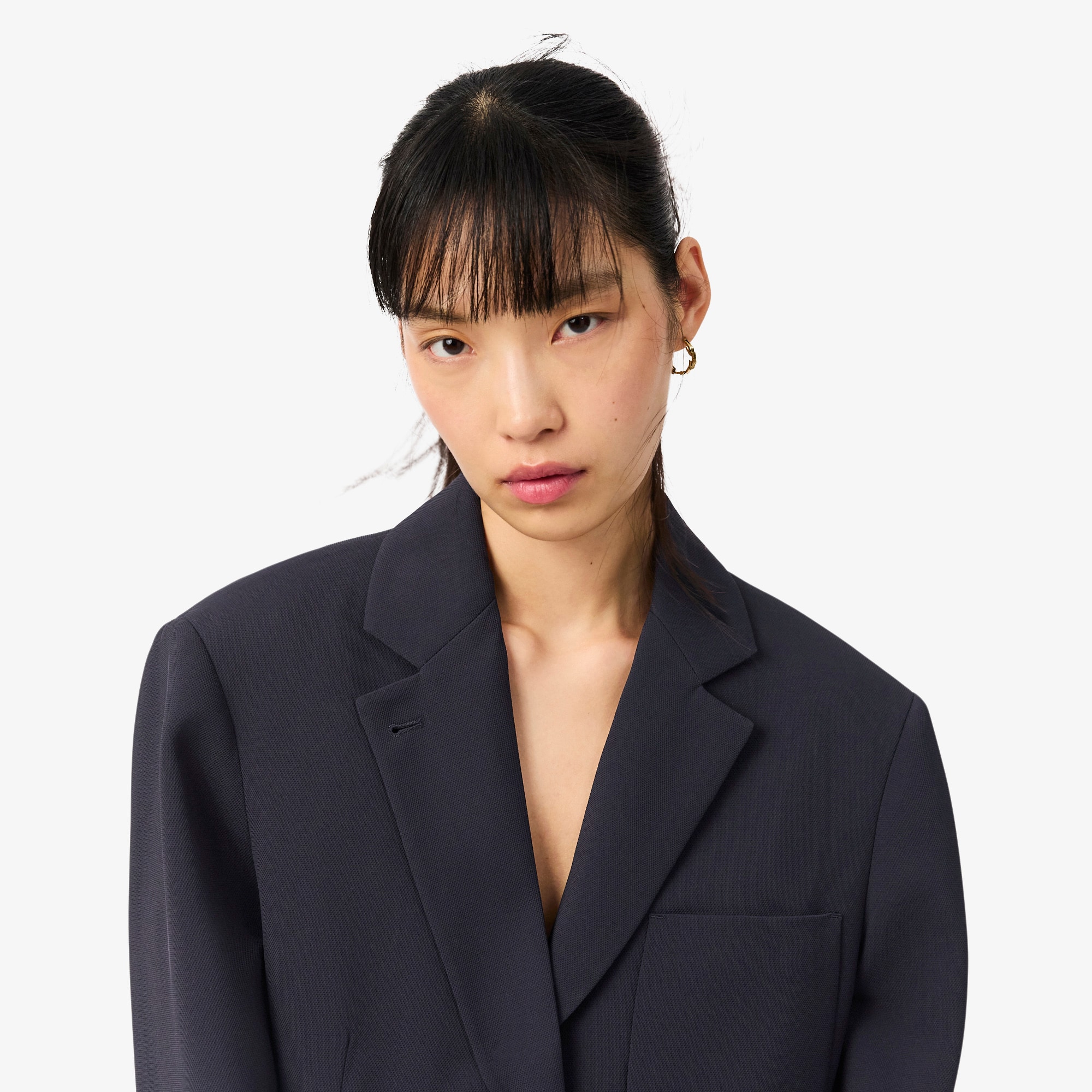 Fluid Piqué Blazer