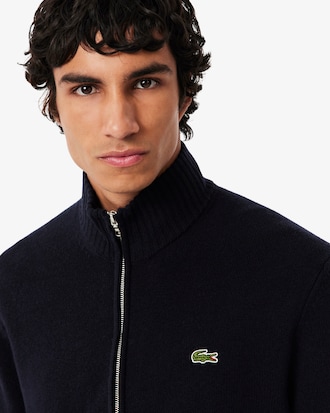 Pull zipp&eacute; laine card&eacute;e