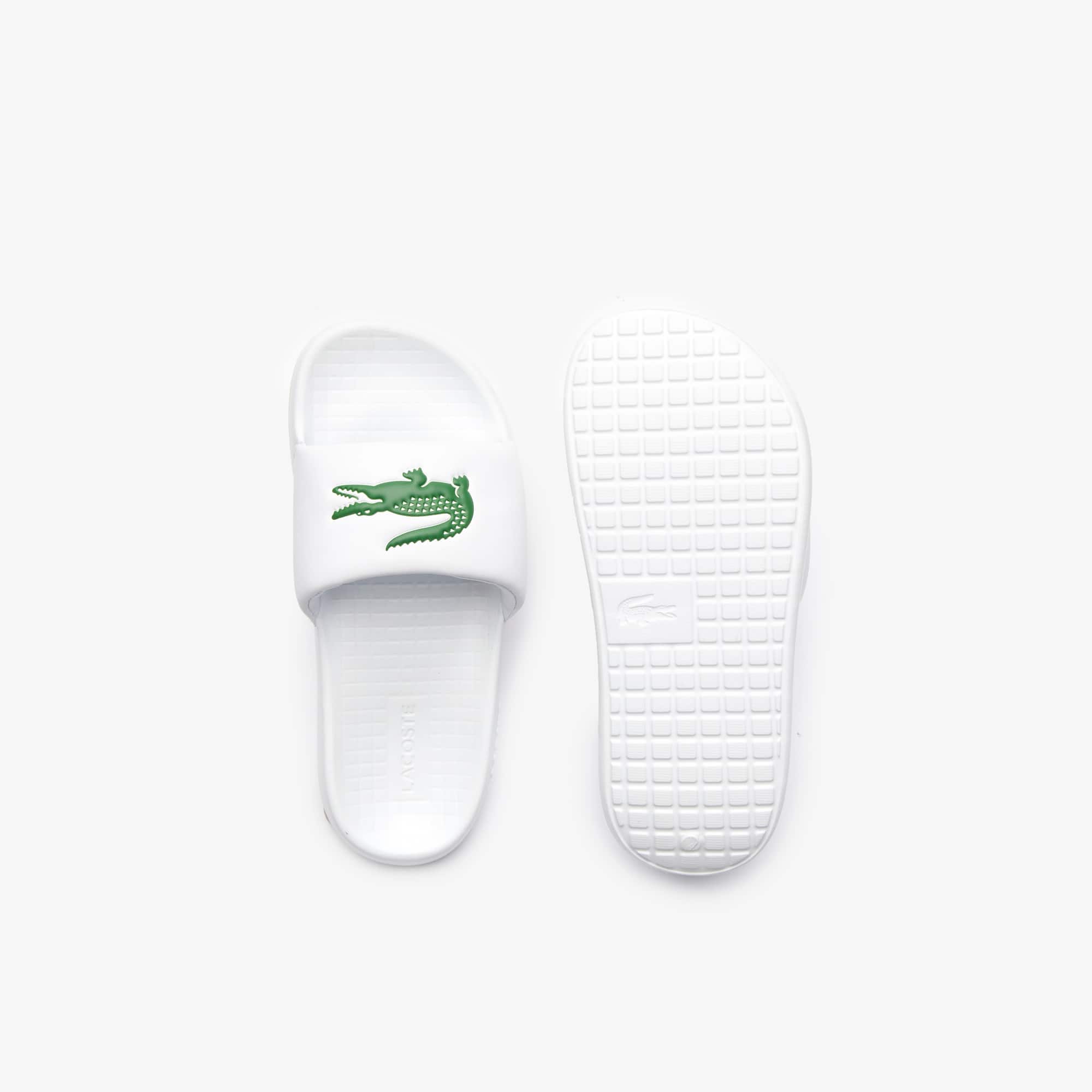 Lacoste Green Slide Sandals with White Croc Emblem Lacoste Men Sandals Flip Flops Croco Dualiste 0922 1 Slide  main image 3