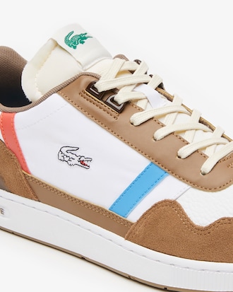 Men's T-Clip Leather Tricolor Sneakers