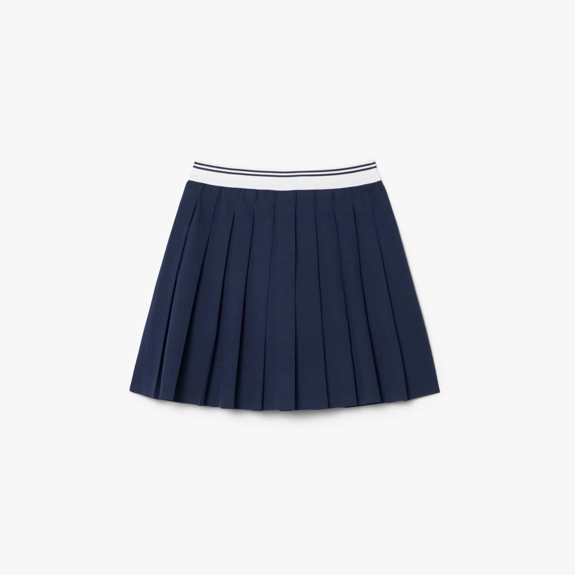 Girls' Oxford Cotton Pleated Skirt